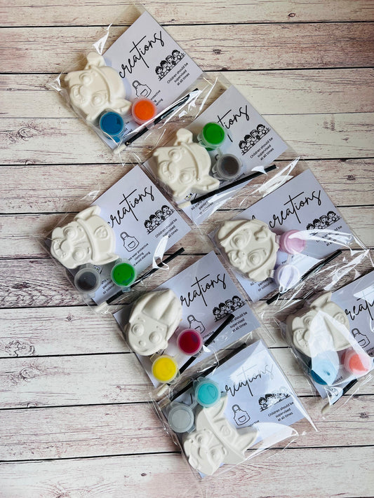 Paint your own plaster of Paris pup mixed 1pc figure - Activity set - Childrens Gifts - Gift - Painting - Party favour