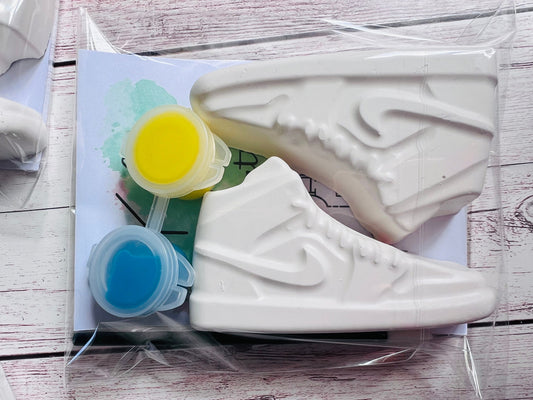 Paint your own plaster of Paris trainers -  sneakers - Activity set - Childrens Gifts - Gift - Painting - Party favour - character gift