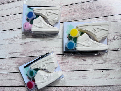 Paint your own plaster of Paris trainers -  sneakers - Activity set - Childrens Gifts - Gift - Painting - Party favour - character gift