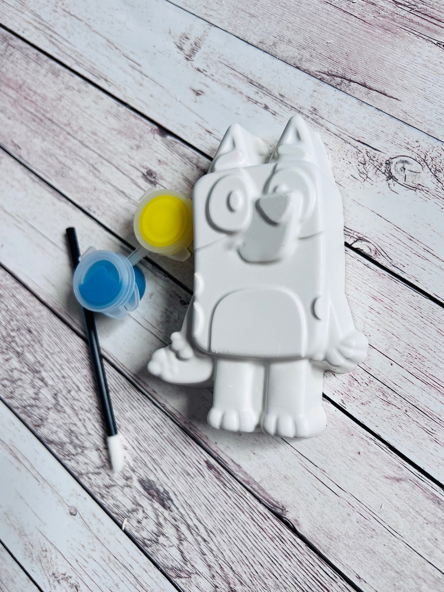 Paint your own plaster of Paris blue dog - Activity set - Childrens Gifts - Gift - Painting - Party favour - decor - Character gift