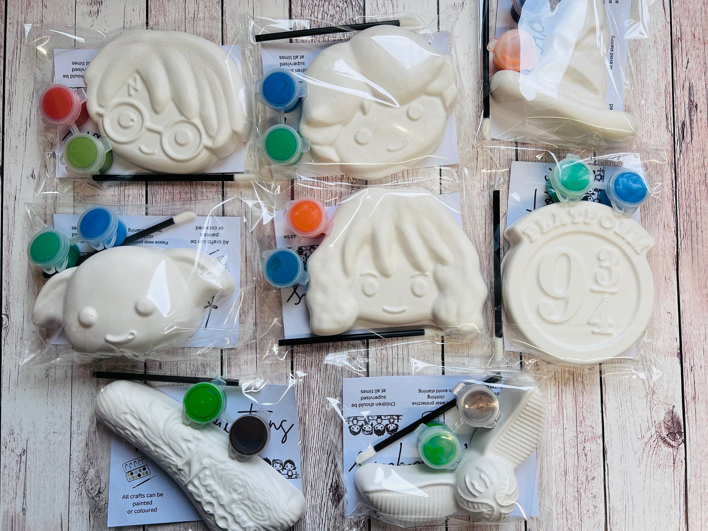 Paint your own Harry Potter  inspired plaster of Paris Figure - Activity set - Room decoration - Childrens Gifts - Gifts - Painting