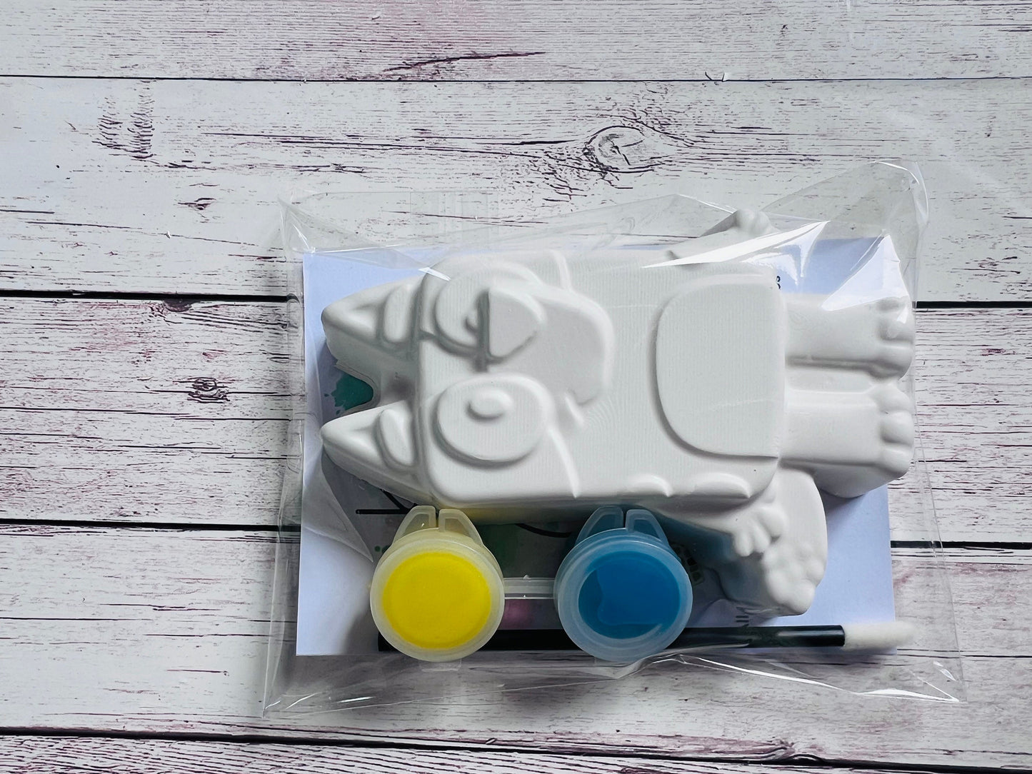 Paint your own plaster of Paris blue dog - Activity set - Childrens Gifts - Gift - Painting - Party favour - decor - Character gift
