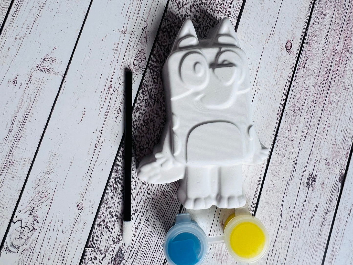 Paint your own plaster of Paris blue dog - Activity set - Childrens Gifts - Gift - Painting - Party favour - decor - Character gift