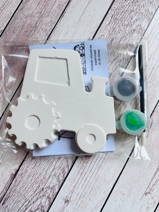 Paint your own plaster of Large Tractor inspired - Activity set - Childrens Gifts - Gift - Painting - Party favour - character gift