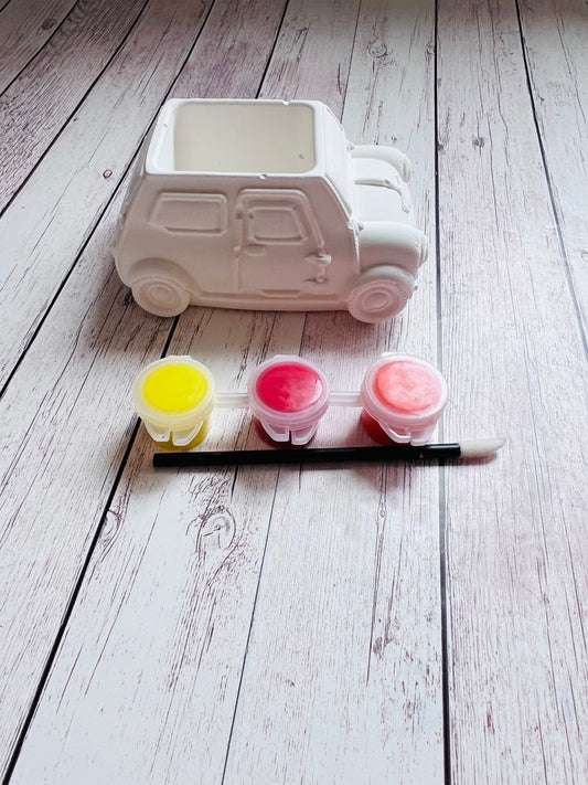 Paint your own plaster of Paris 3D Car inspired - Activity set - Childrens Gifts - Gift - Painting - Party favour - character gift