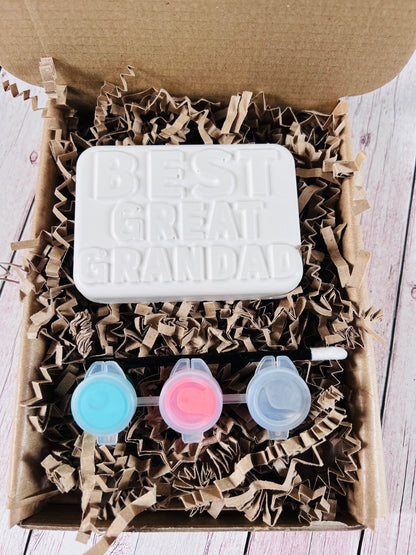 Paint your own Best Great Grandad Ever Plaque- Activity set - Room decoration - Childrens Gifts - Gifts - Paintable - Crafty - Grandad Gift
