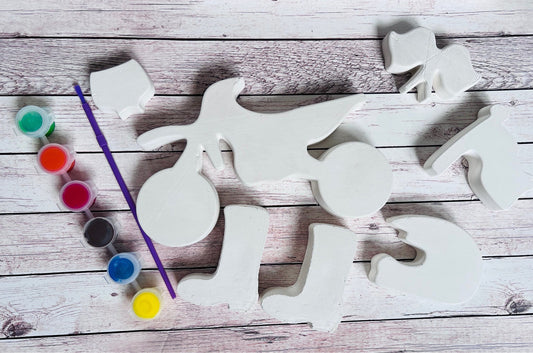 Motorcross inspired plaster of Paris craft box  - Activity set - Room decoration - Childrens Gifts - Gifts - Paintable - Painting - Dirtbike
