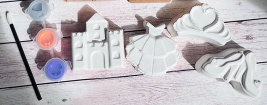 Princess castle inspired plaster of paris craft box  - Activity set - Room decoration - Childrens Gifts - Gifts - Paintable - Painting