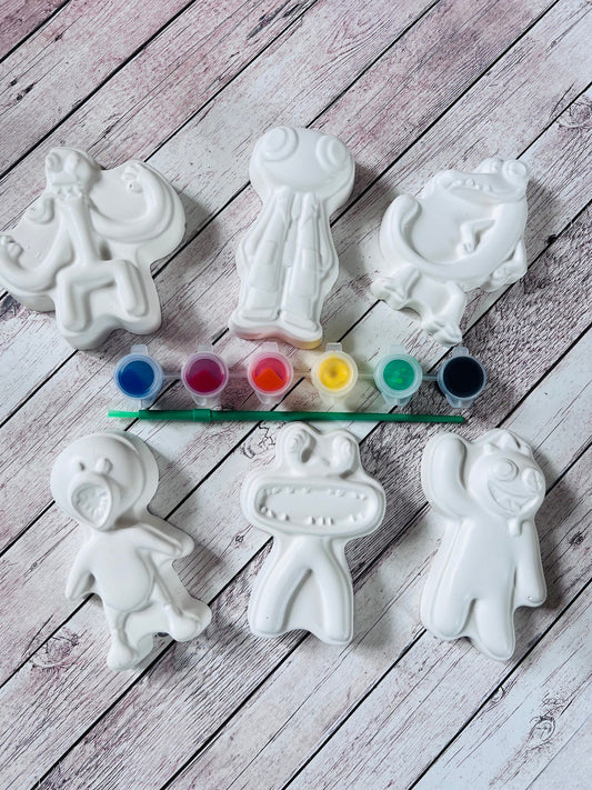Rainbow inspired plaster of paris craft box  - Activity set - Room decoration - Childrens Gifts - Gifts - Paintable - Painting