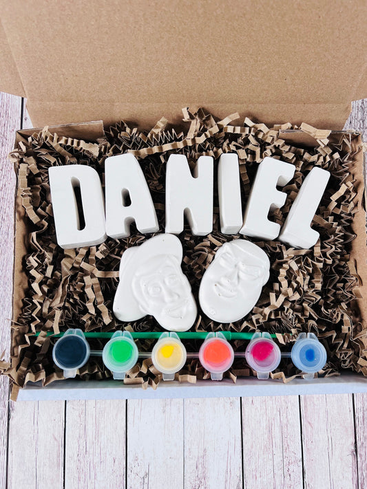 Paint your own name craft box with cowboy and buzz- Activity set - Childrens Gifts - Gifts - Painting - Paintable - Personalised - Lettbox gift