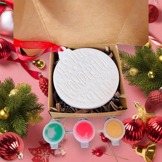 Christmas bauble inspired painting kit - Christmas Eve box - Christmas activities- Christmas craft ideas - Christmas gifts- wonderful