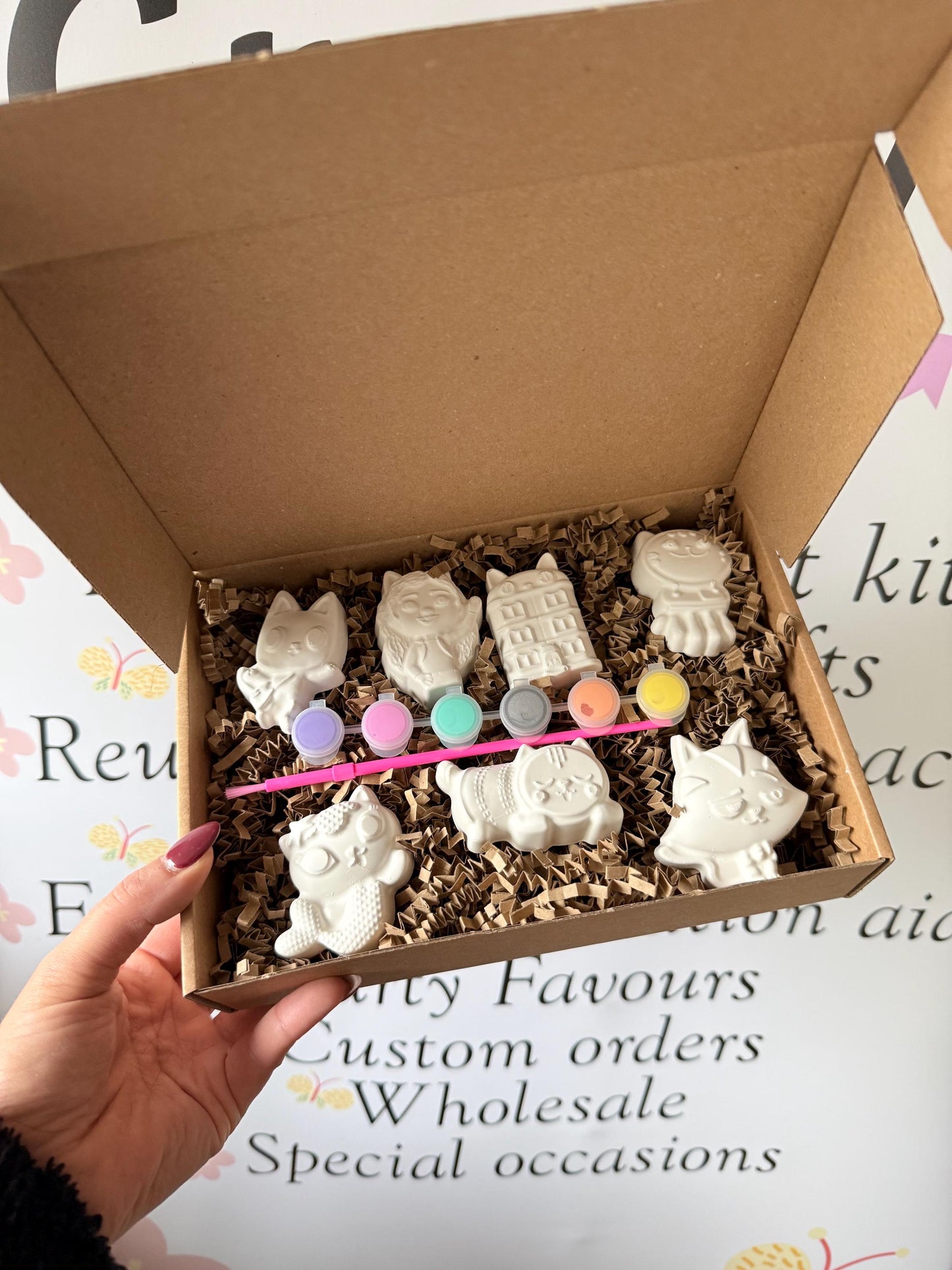 Mini Dollhouse Inspired Paint Your Own Craft Kit | Kids Painting Activity Box | Handmade Creative Gift