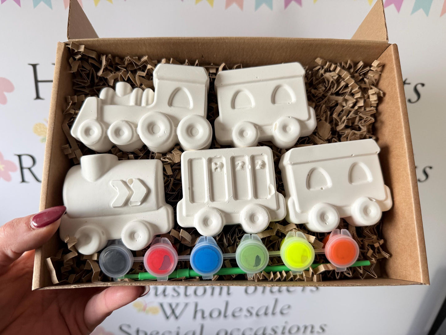 Train Inspired Paint Your Own Craft Kit | Kids Painting Activity Box | Handmade Creative Gift  ✨ SHORT TAGLINE