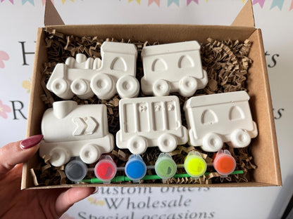 Train Inspired Paint Your Own Craft Kit | Kids Painting Activity Box | Handmade Creative Gift  ✨ SHORT TAGLINE