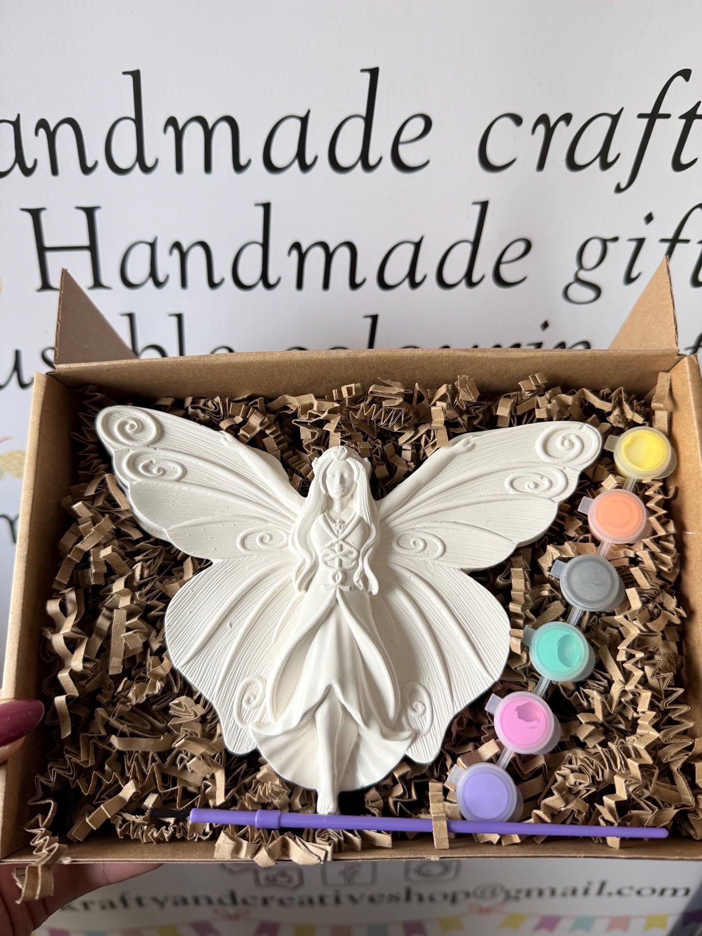 Fairy Inspired Paint Your Own Craft Kit | Kids Painting Activity Box | Handmade Creative Gift