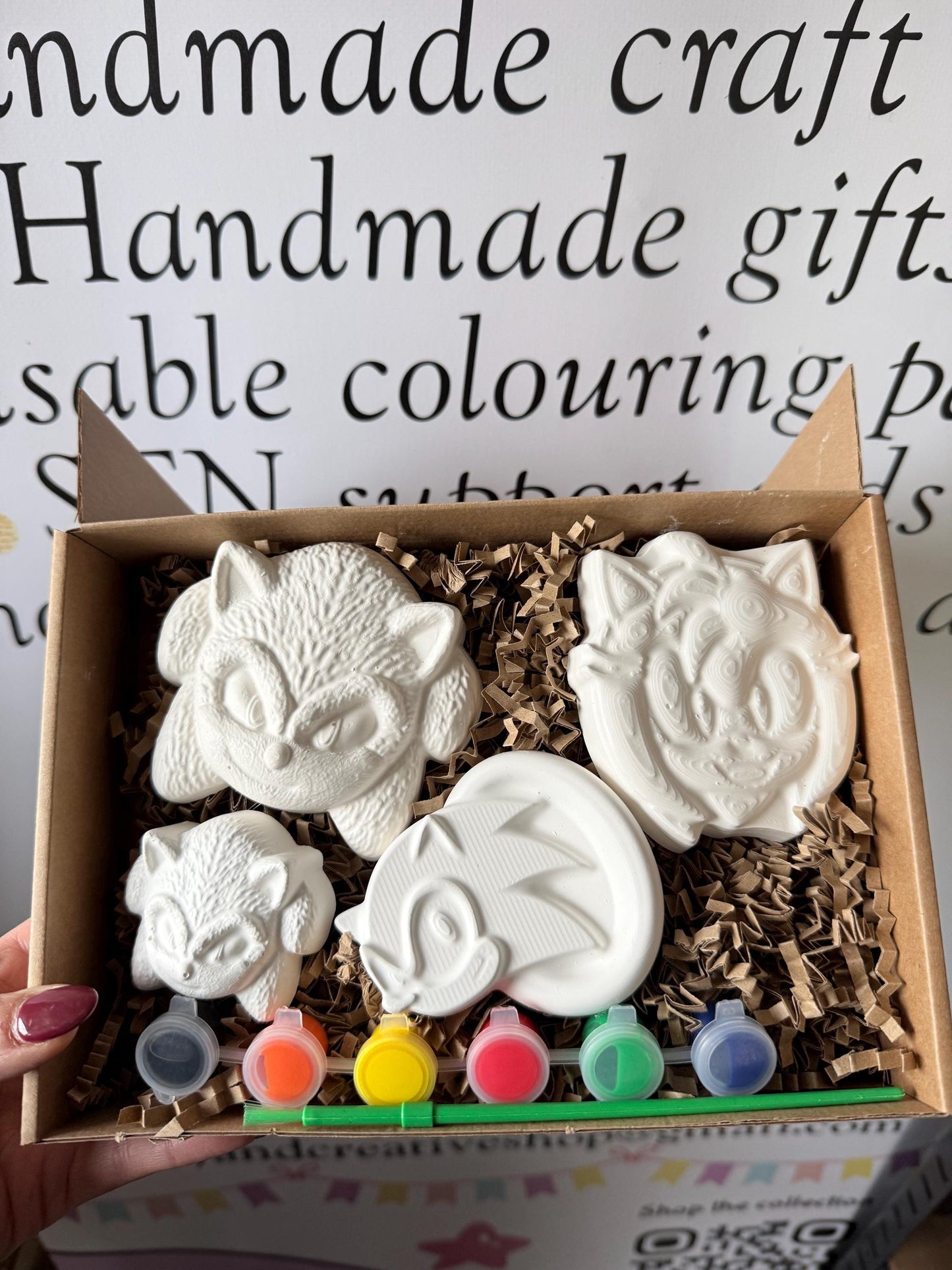 Speed Adventure Inspired Paint Your Own Craft Kit | Kids Painting Activity Box | Handmade Creative Gift