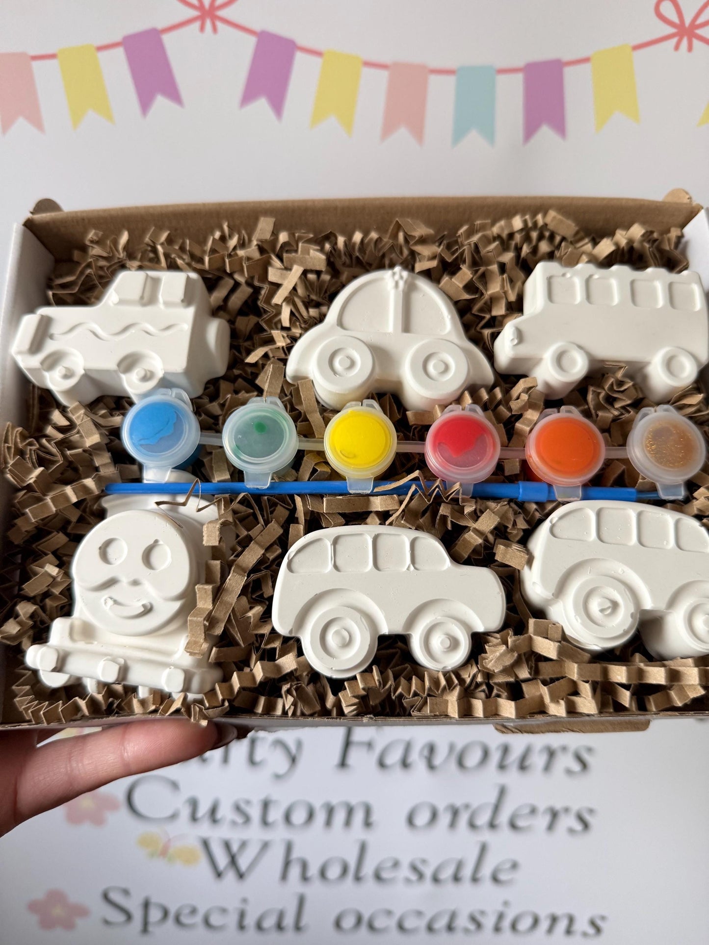 Transport Inspired Paint Your Own Craft Kit | Kids Painting Activity Box | Handmade Creative Gift