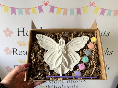 Fairy Inspired Paint Your Own Craft Kit | Kids Painting Activity Box | Handmade Creative Gift