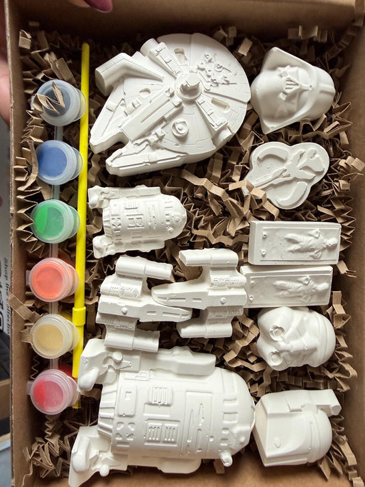 Galaxy Space Paint Your Own Craft Kit | Sci-Fi Painting Activity Box | Handmade Creative Gift