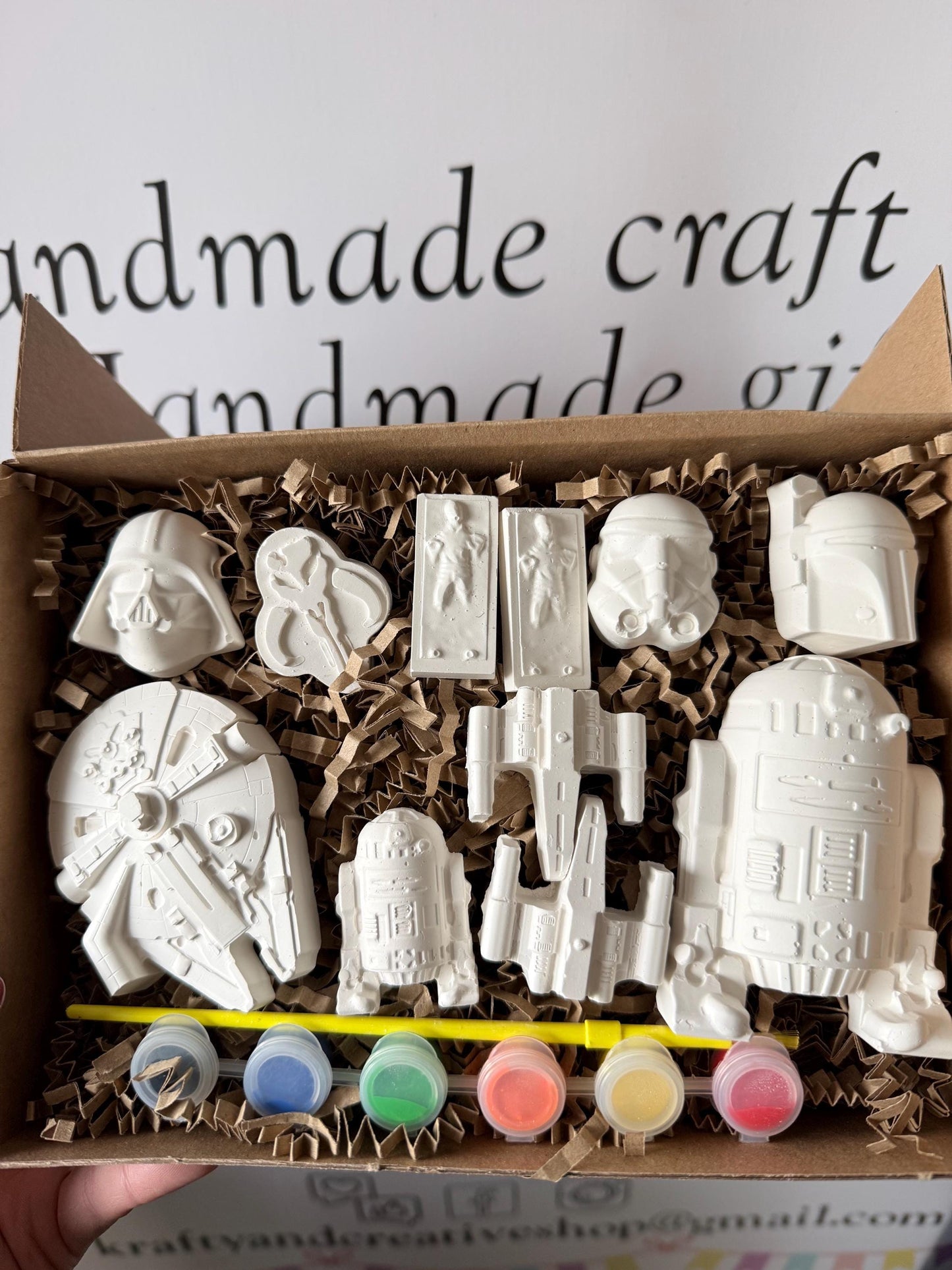 Galaxy Space Paint Your Own Craft Kit | Sci-Fi Painting Activity Box | Handmade Creative Gift