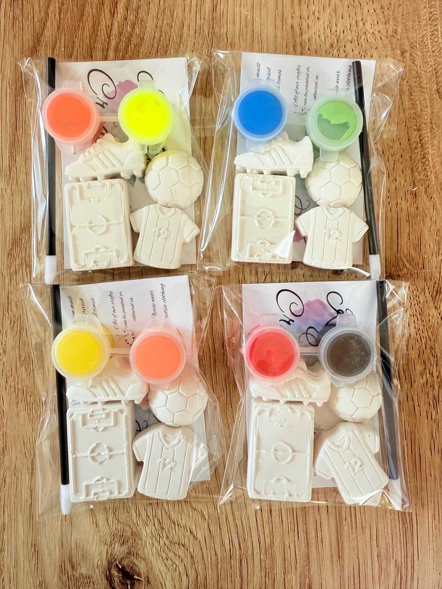 Football Paint Your Own Party Favours | Sports Craft Activity Kit | Kids Party Bag & Team Gift