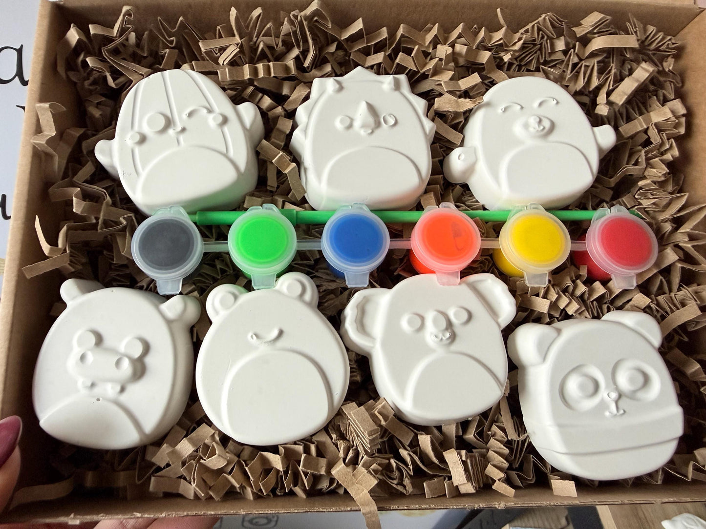 Squishy Character Paint Your Own Craft Kit | Cute Kawaii Painting Activity Box | Handmade Creative Gift