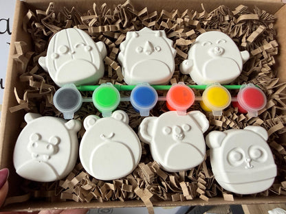 Squishy Character Paint Your Own Craft Kit | Cute Kawaii Painting Activity Box | Handmade Creative Gift
