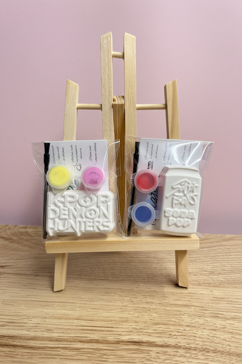 K-Pop Inspired Paint Your Own Party Favour | Korean Pop Craft Kit | Mini Plaster Painting Gift for Tweens & Teens