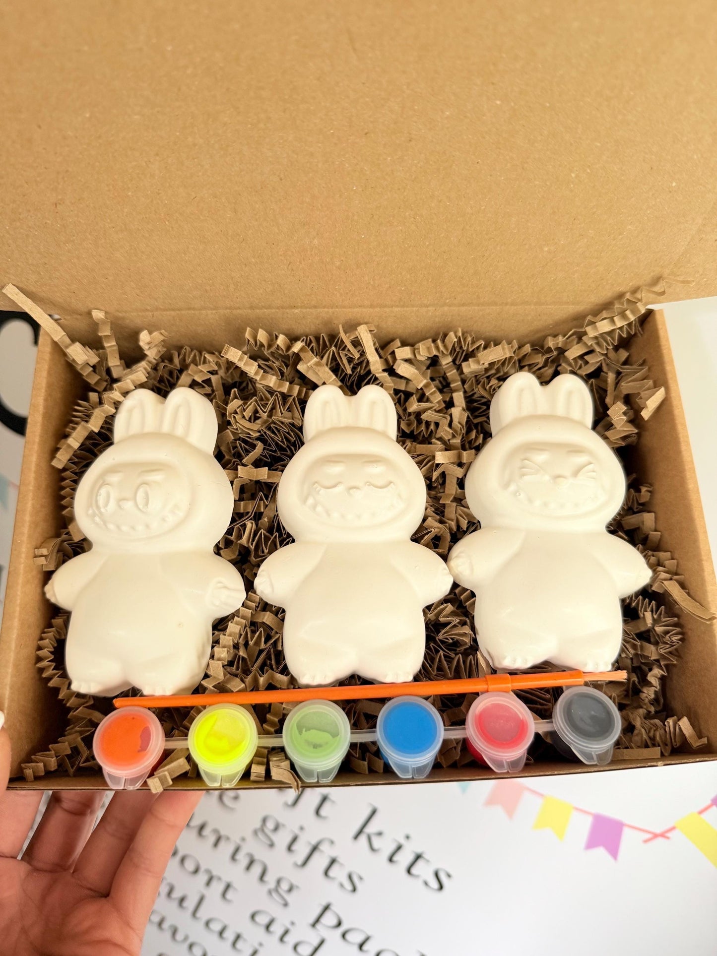 Cute Monster Paint Your Own Craft Kit | Designer Toy Inspired Painting Activity Box | Handmade Creative Gift