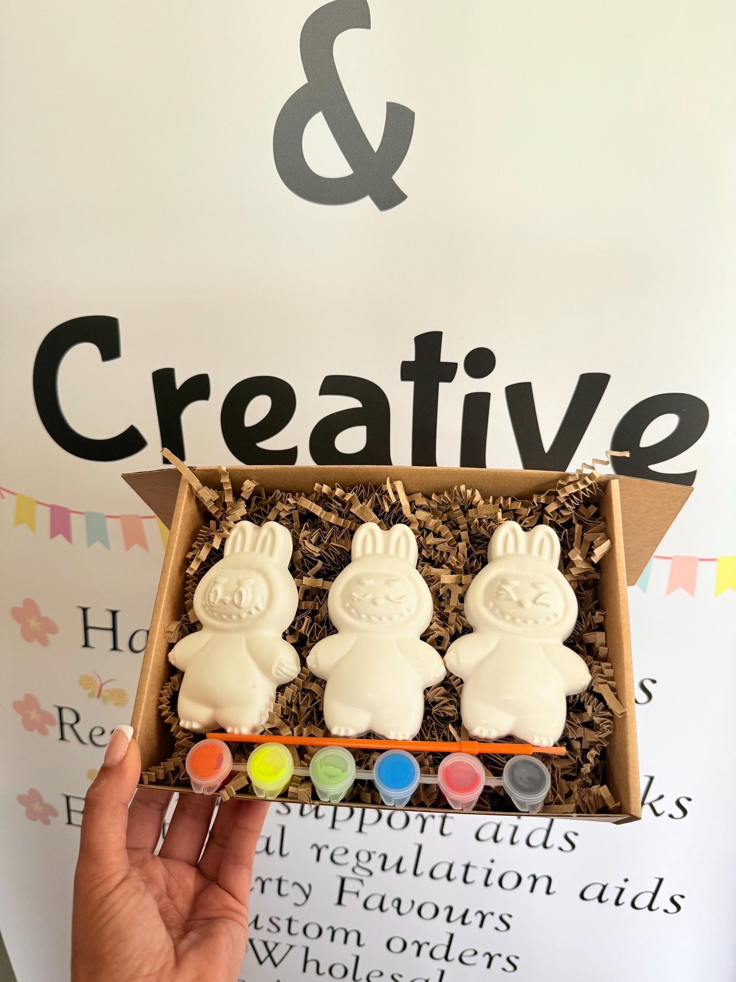 Cute Monster Paint Your Own Craft Kit | Designer Toy Inspired Painting Activity Box | Handmade Creative Gift