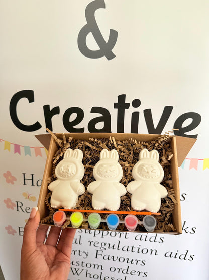 Cute Monster Paint Your Own Craft Kit | Designer Toy Inspired Painting Activity Box | Handmade Creative Gift